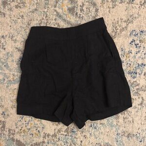 Abercrombie black linen shorts size small